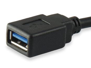 Equip 133455 USB 3.0-Kabel Typ C Stecker auf Typ A Buchse, 15 cm
