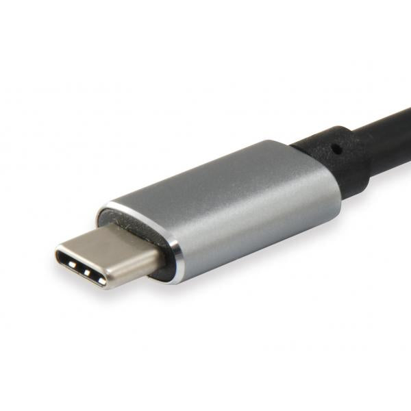 Equip 133464 USB-Typ-C-auf-2x-HDMI-Buchse-Adapter, 2160p@30 Hz, USB3.1 Gen1, Grau