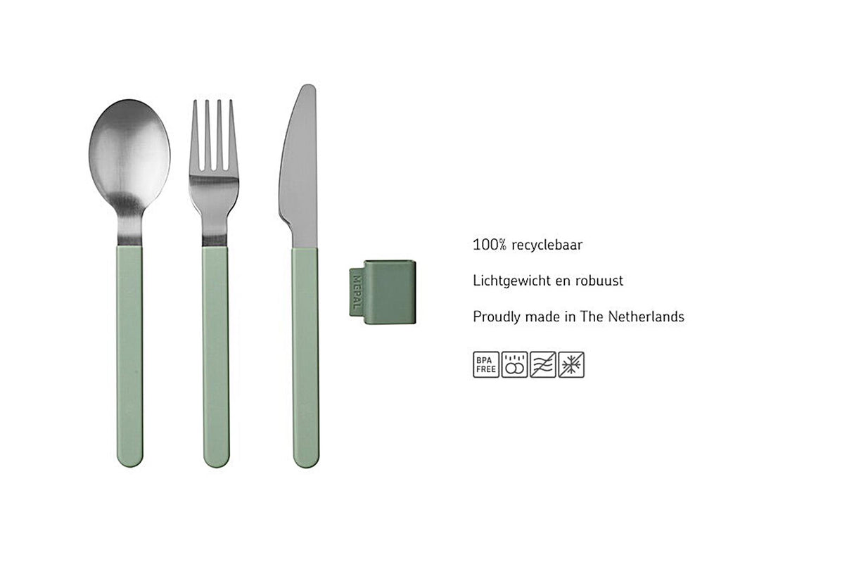 Mepal Besteckset Silueta 3-teilig - Salbei