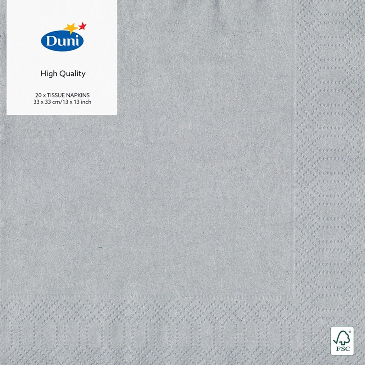 Duni Servietten silber 33x33 cm