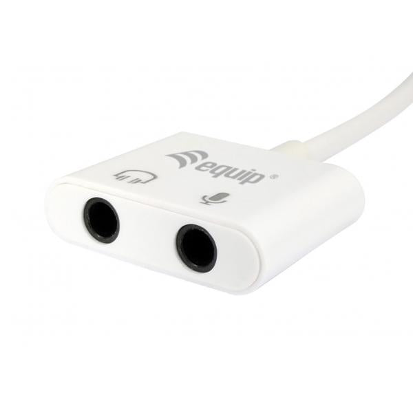 Ausgestattet mit dem USB-zu-Audio-Adapter 133460, USB Typ-C -> 3,5-mm-Buchse