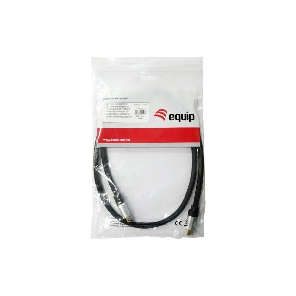 Equip 119381 HDMI 2.1 Ultra-High-Speed-Kabel, HDMI Typ A -> HDMI Typ A 48 Gbit/s, Bogen, 2 m, schwarz