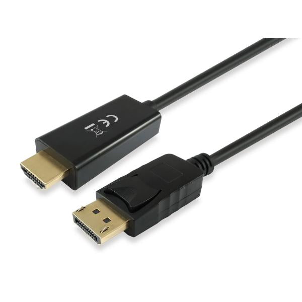Equip 119390 Displayport-zu-HDMI-Kabel, Displayport -> HDMI, Stecker Stecker, gerade, 2 m, schwarz
