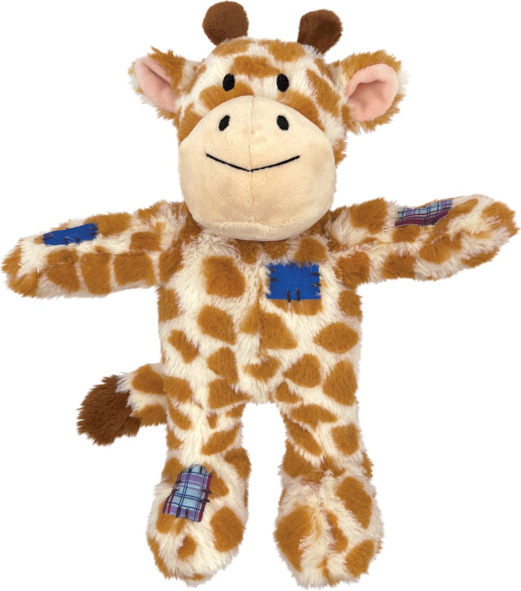 Kong wilde Clubgiraffe | Starkes Plüsch-Hundespielzeug – gelb