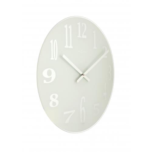 Nexttime Uhr 2472 Spiegelglas, ø43 cm, Wand, weiß