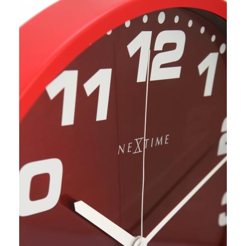 Nexttime-Uhr 3053ro Dash Red, ø35 cm, Wand, Rotsilber