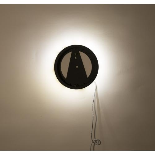 Nexttime-Uhr 3094 light it up, ø18,5 cm, Beleuchtung, Wand, schwarz