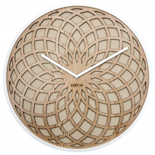 Nexttime Uhr 3150be Sonne klein, ø35 cm, Wand, beige