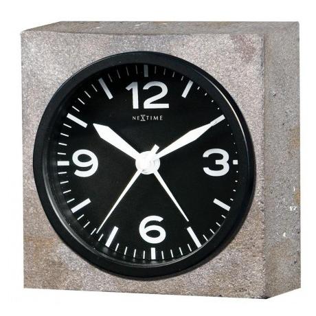 Nexttime-Uhr 5167 Echtzeit-Schwermetall, 9,5x9,5x3,2 cm, Wand, grau