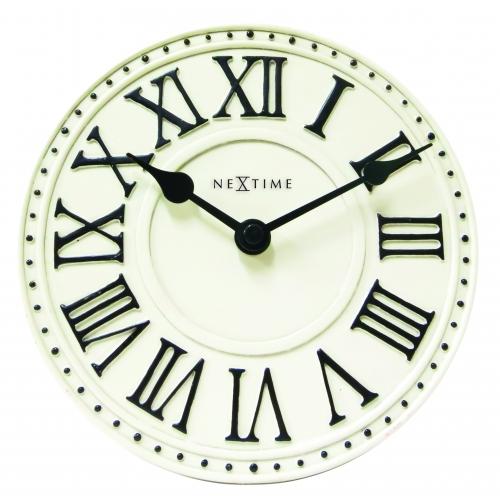 Nexttime Uhr 5187wi London Tisch, ø16 cm, Wand, weiß schwarz+b32