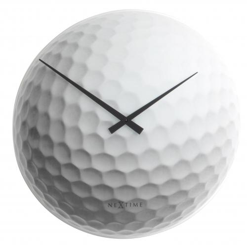 Nexttime Uhr 8806 Tiger, ø30 cm, Wand, weiß