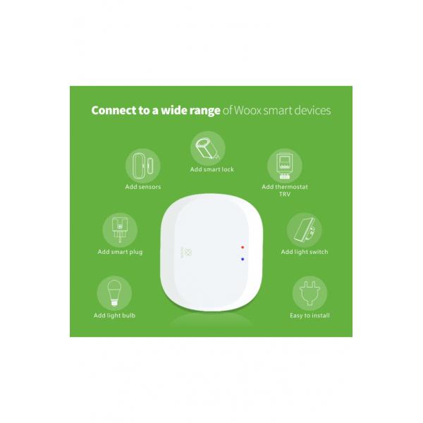Woox R7070 Smart Wireless Gateway, WLAN 2,4 GHz, ZigBee 3.0, max. 50 Geräte, 10–30 m, USB-Stromversorgung