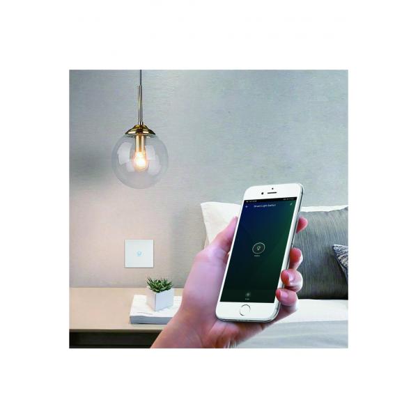 Woox r7063 intelligenter Wandlichtschalter, WLAN 2,4 GHz, Schuko, <= 800 W, 10–30 m, weiß