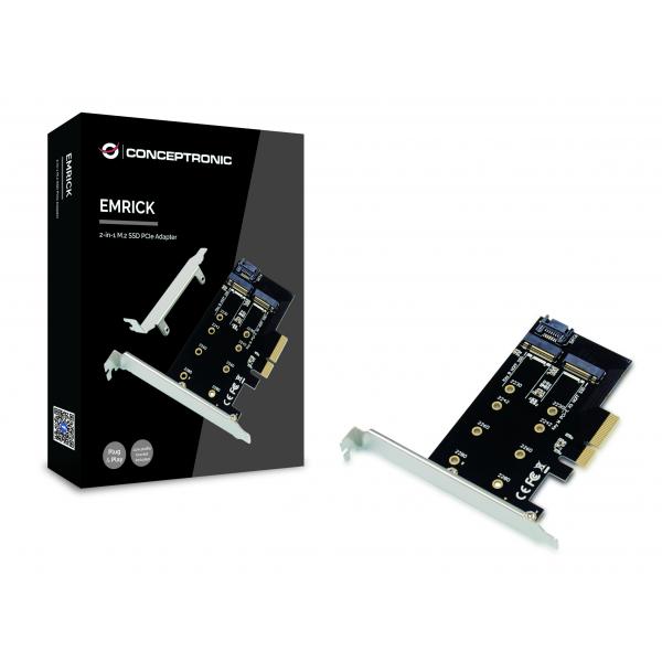 Conceptronic emrick05b m.2 NVME SSD-Adapter, PCIe 3.0, m.2, passiv, China, 32 Gbit/s
