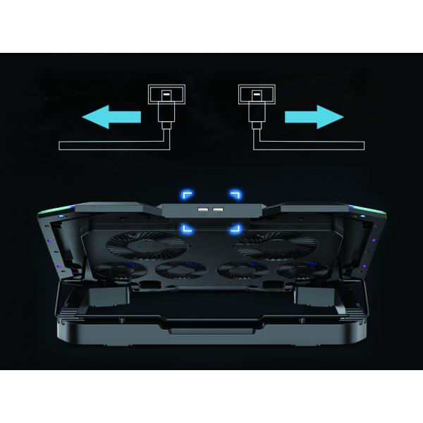 Conceptronic thyia01b thyia ergo 6-Lüfter-Gaming-Laptop-Kühlständer, 17 43,2 cm, 6 Stk. Tasten,