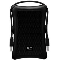 Silicon Power sp020tbphda30s3a Armor A30 tragbare Festplatte, 1 TB, USB 3.2 Gen 1, stoßfest, schwarz, Mil-Std
