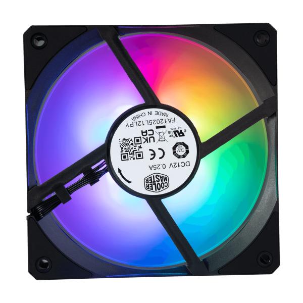 Cooler Master mfz-m2dn-24np2-r1 Mobius 120p Argb, 120 mm, 2400 U/min, 30 dB, 75,2 cfm, schwarz