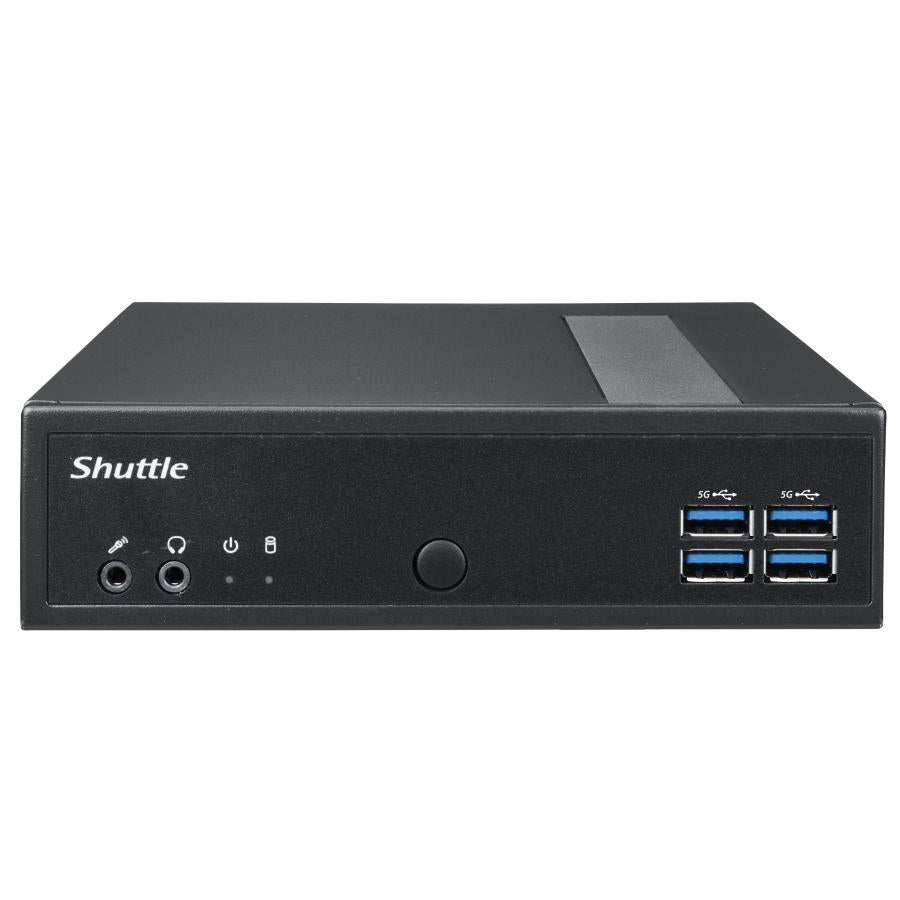 Shuttle DL30N Slim Barebone-PC, 1,35 l, Intel N100 Lüfter, DDR5, 2 x 2,5 GB, HDMI 2.0b, 65 W, 24 7