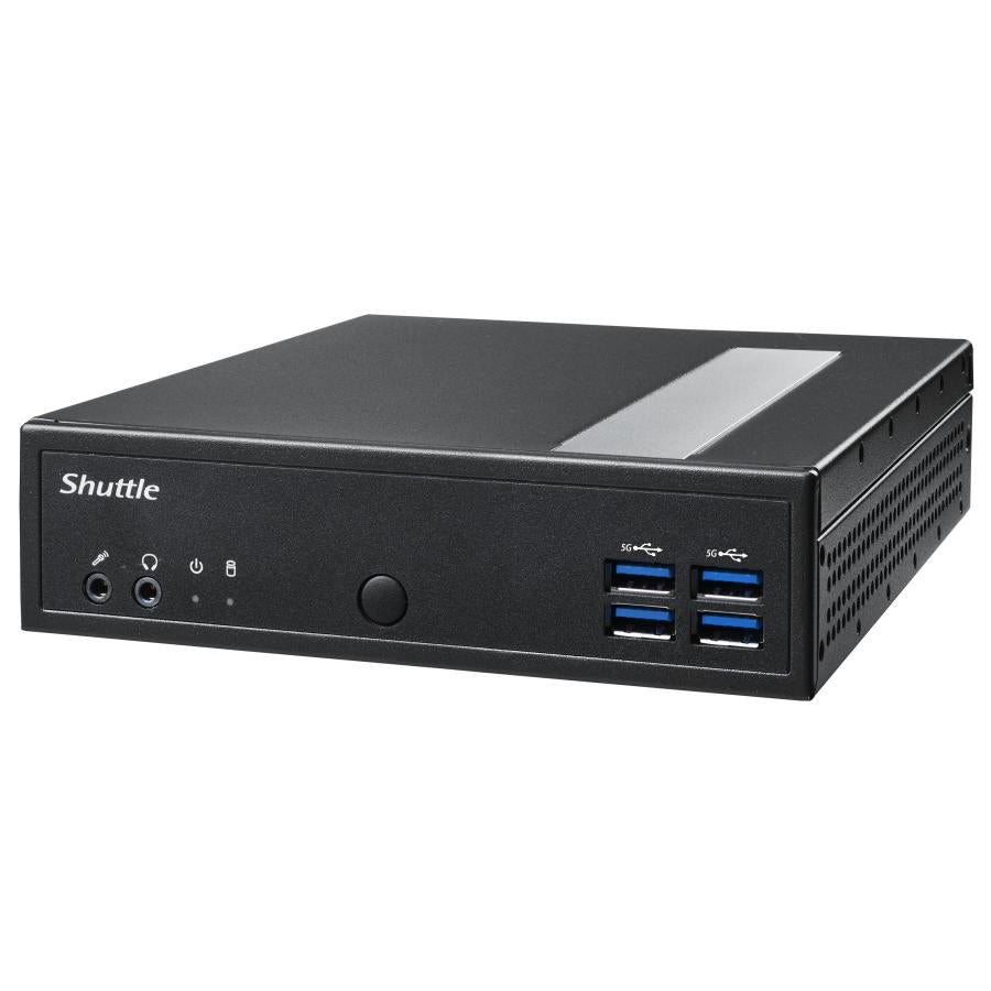 Shuttle DL30N Slim Barebone-PC, 1,35 l, Intel N100 Lüfter, DDR5, 2 x 2,5 GB, HDMI 2.0b, 65 W, 24 7