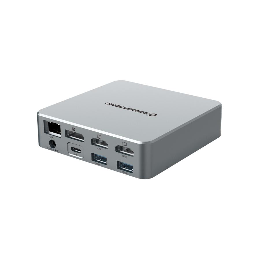 Conceptronic donn25g 15-in-1 Display Link USB 3.2 Gen 2 Dockingstation, Typ-C 10 Gbit/s, USB-A x2