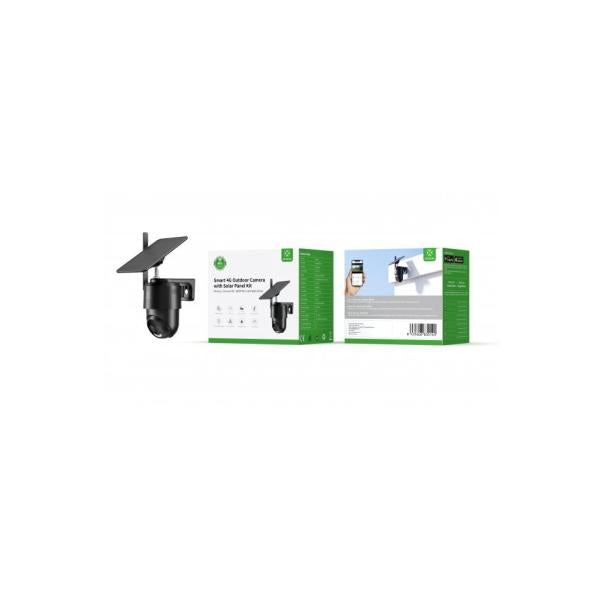 Woox R4250 Smart 4G PTZ-Außenkamera mit Solarpanel-Kit, 2 MP, 1920 x 1080p, 4G LTE-FDD, Schwarz