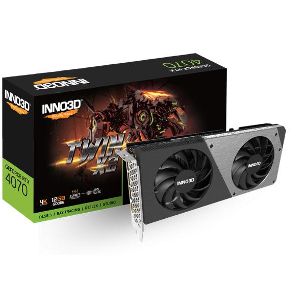 Inno3d inno3d n40702-12d6-179063n Geforce RTX 4070 GDDR6 Twin x2, 12 GB, GDDR6, 192 Bit, 2475 SP, 20 Gbit/s,
