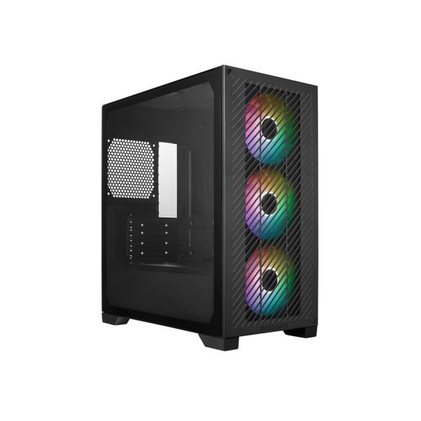 Cooler Master E301-KGNN-S00 Elite 301 Schwarz Argb, ATX, Fenster, USB 3.2 Gen 1 Typ C, 3 x 120 mm Argb