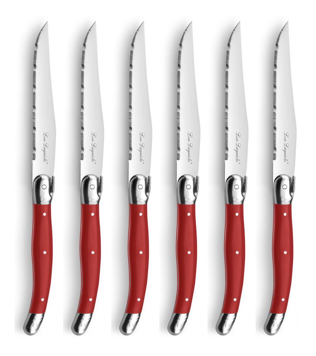 Lou Laguiole - Tradition - Steakmesserset - 6-teilig rot