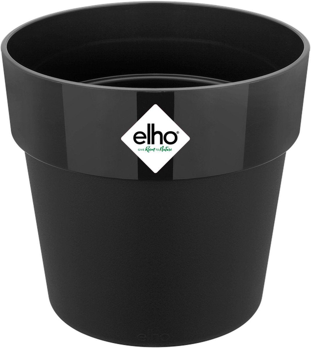 Elho b.for original rond 18 - bloempot voor binnen - 100% gerecycled plastic - ø 18.0 x h 16.5 cm - living black