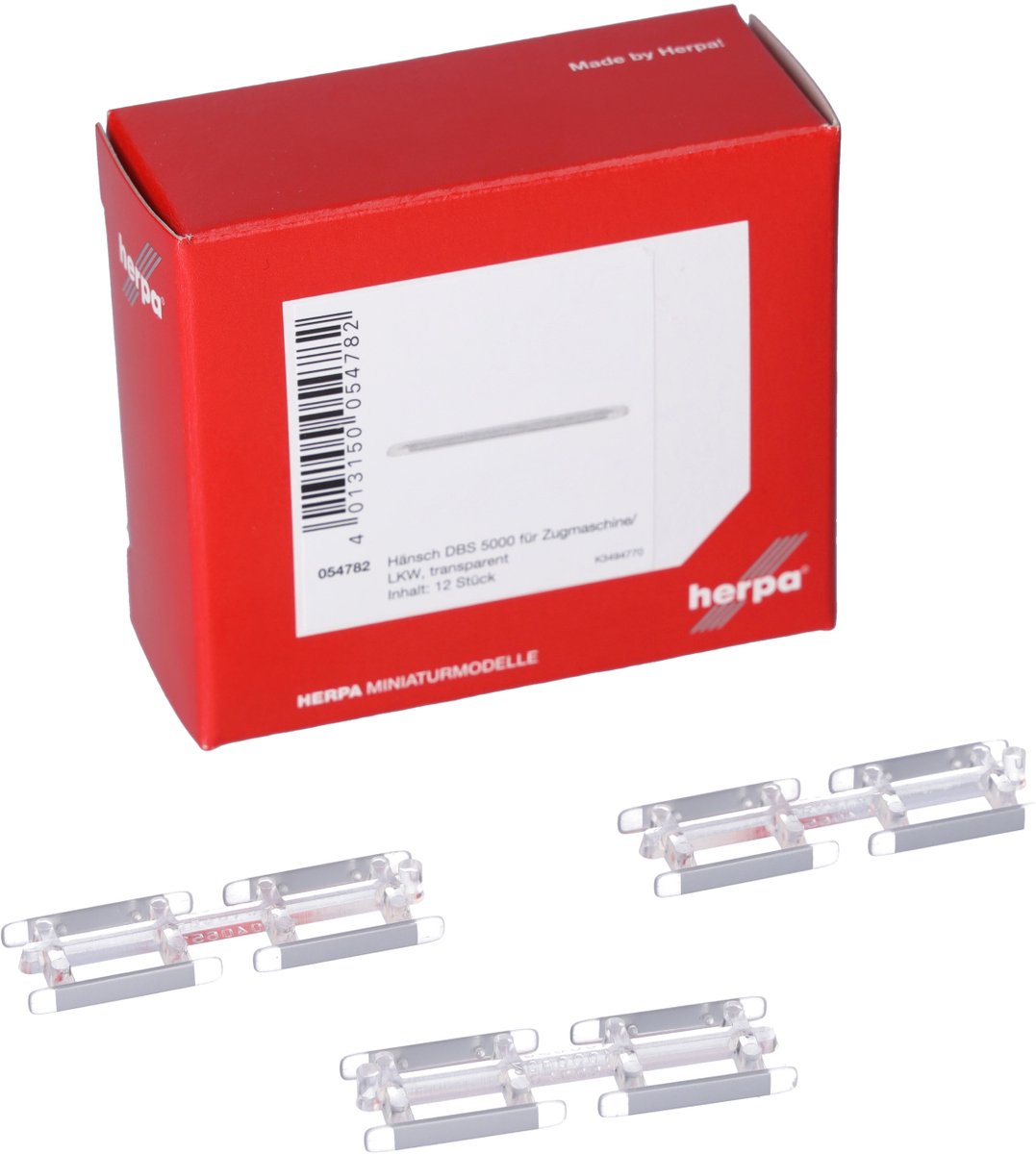 Herpa Hänsch DBS 5000 Schwenkbalkenkarre, transparent (12 Stk.)