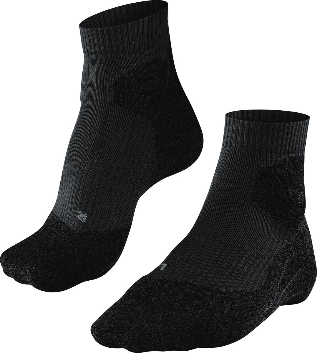 Falke ru Trail Anti-Blasen-Funktionsmaterial Laufsocken Herren Schwarz - Größe 39-41