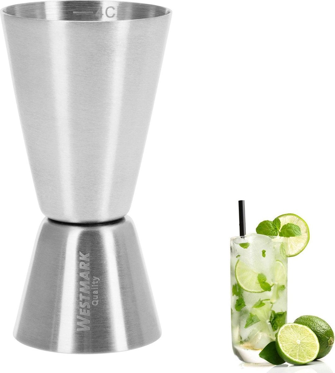 Westmark Bar Buddy, Messbecher für Cocktails, 2 4 cl, Edelstahl, Silber, 62772260