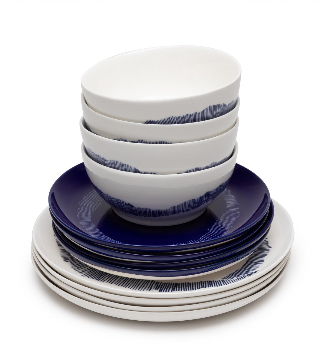 Serax - ottolenghi feast - serviesset - wit blauw - 12 stuks