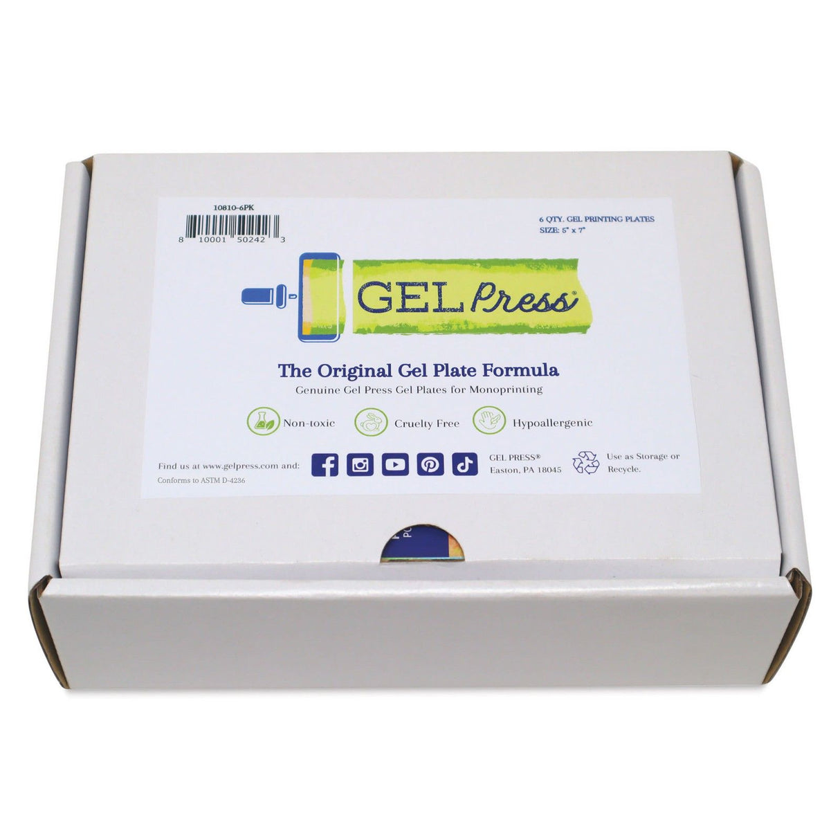 Gelpresse • Druckplatte 5x7'' 6er-Pack