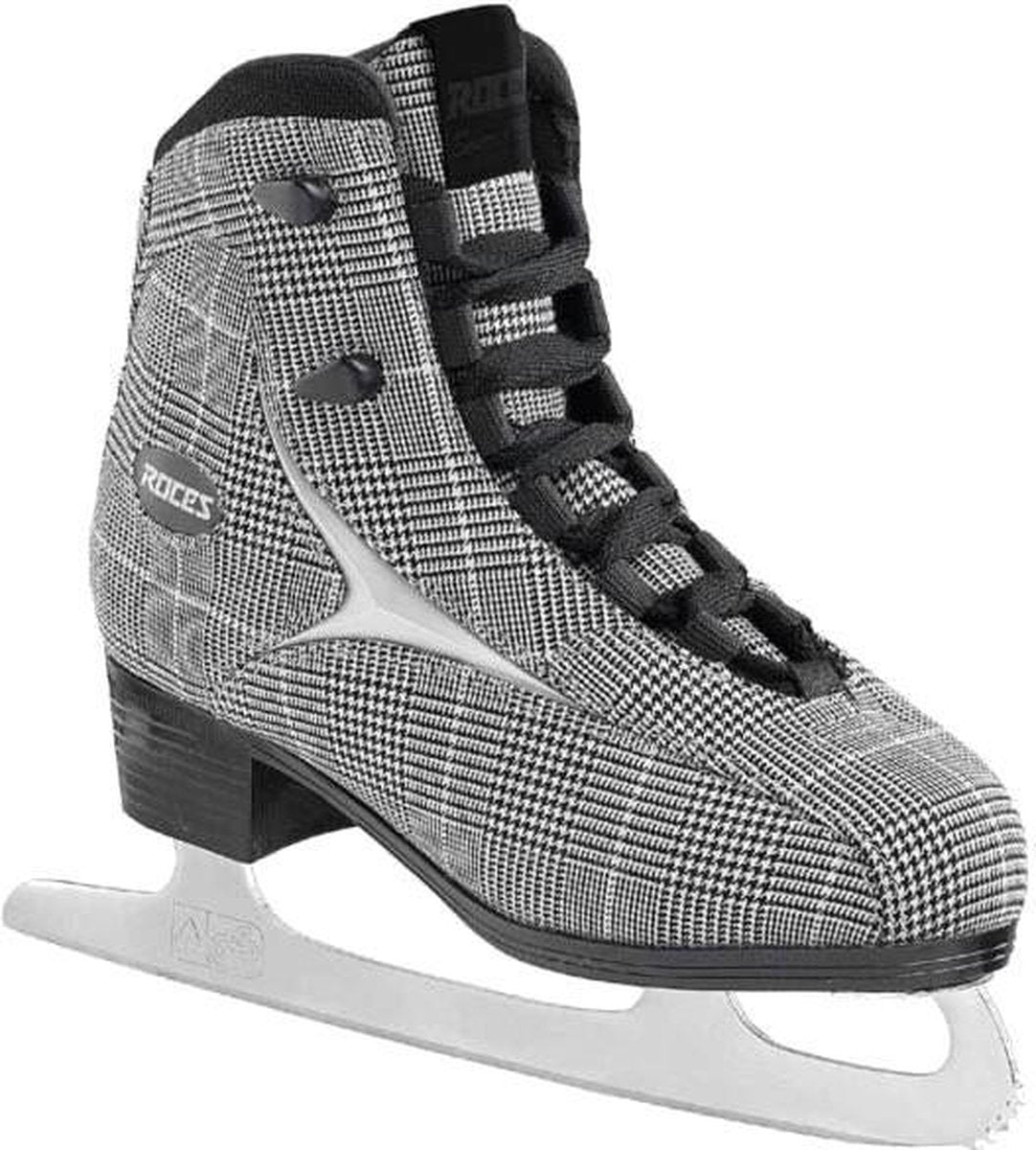 Roces – Britisches Karo – Eiskunstlauf – Eiskunstlauf-Damen – Schwarz und Weiß – klassisches Design, pflegeleichtes Bügeleisen – Größe EU 40
