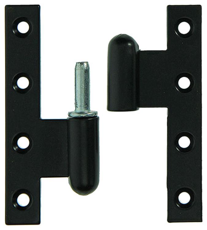 Yale 1019163 - 3 zware paumellen zwart geplast.links 110x80mm | 2 stuks