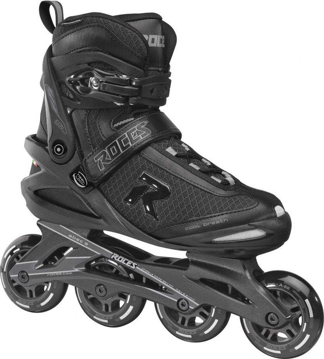 Icon Inlineskates Softboot Herren 80 mm 82A schwarz Größe 45