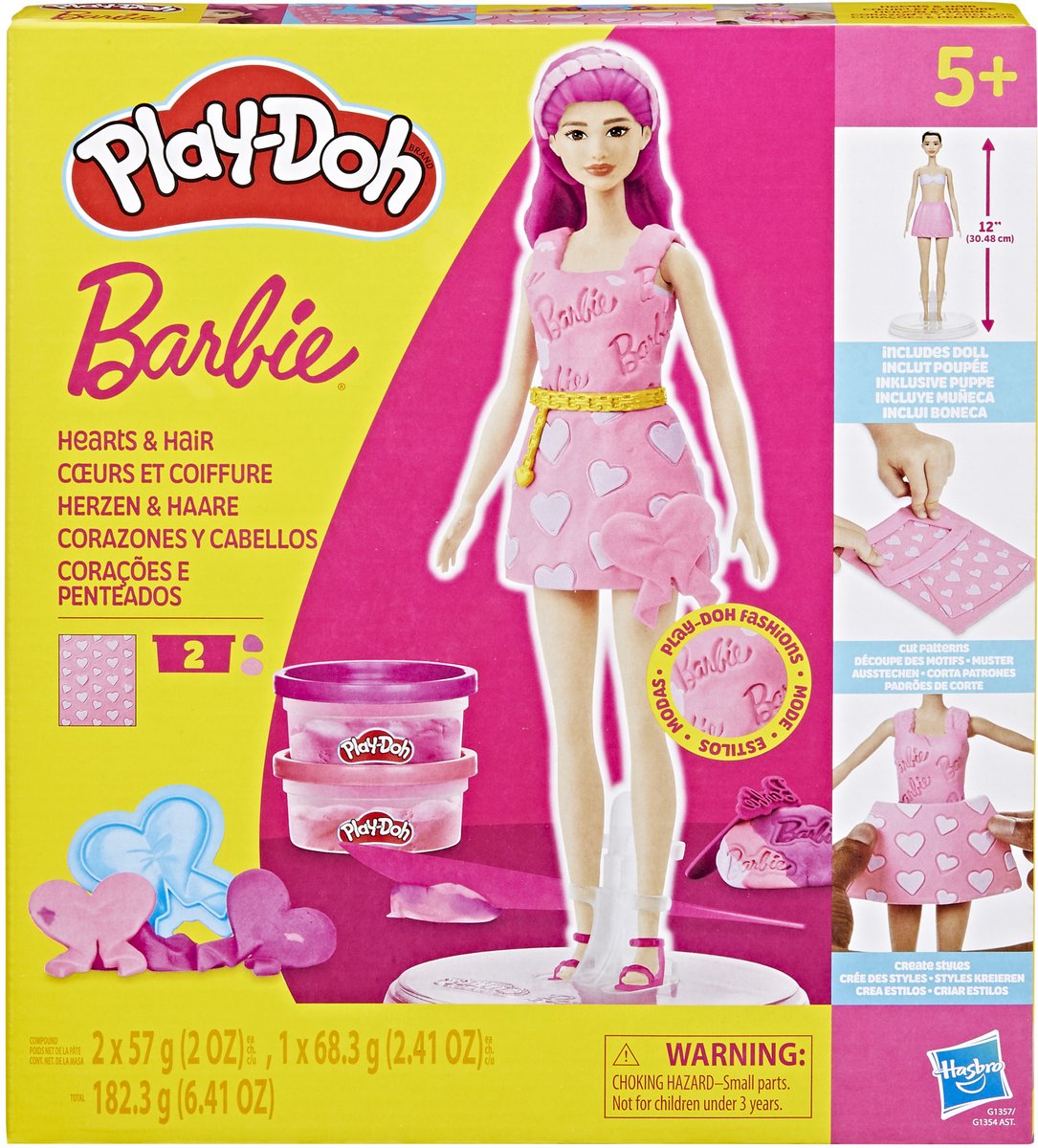 Spielen Sie Doh Barbie mit Herzen und Haaren