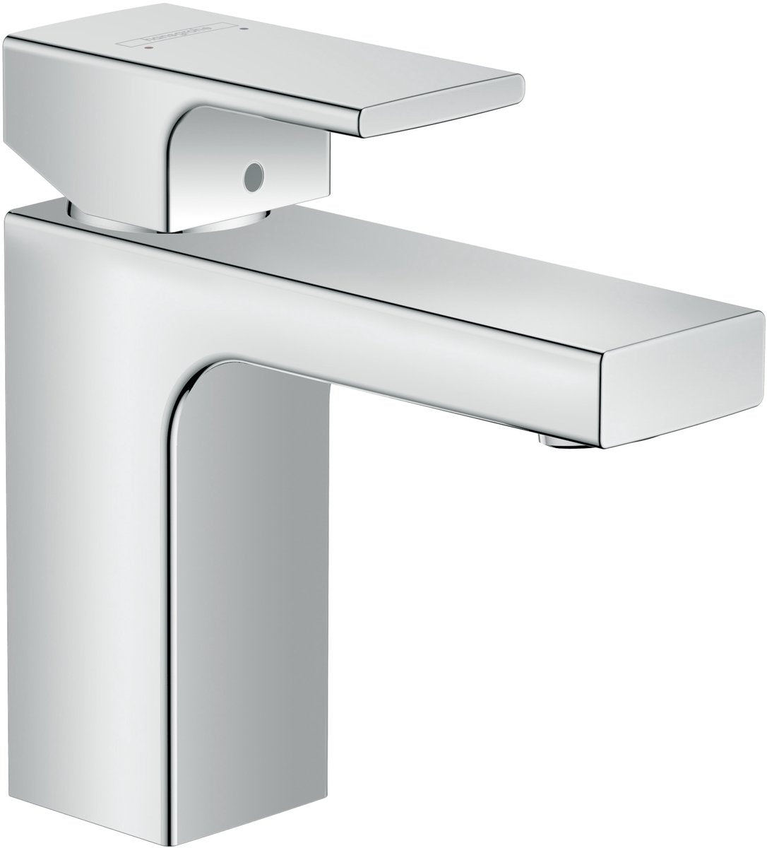 Hansgrohe Lackform – Waschtisch-Mischbatterie – Einhebelbedienung – ohne Ablaufgarnitur – 100 mm Größe – Chrom