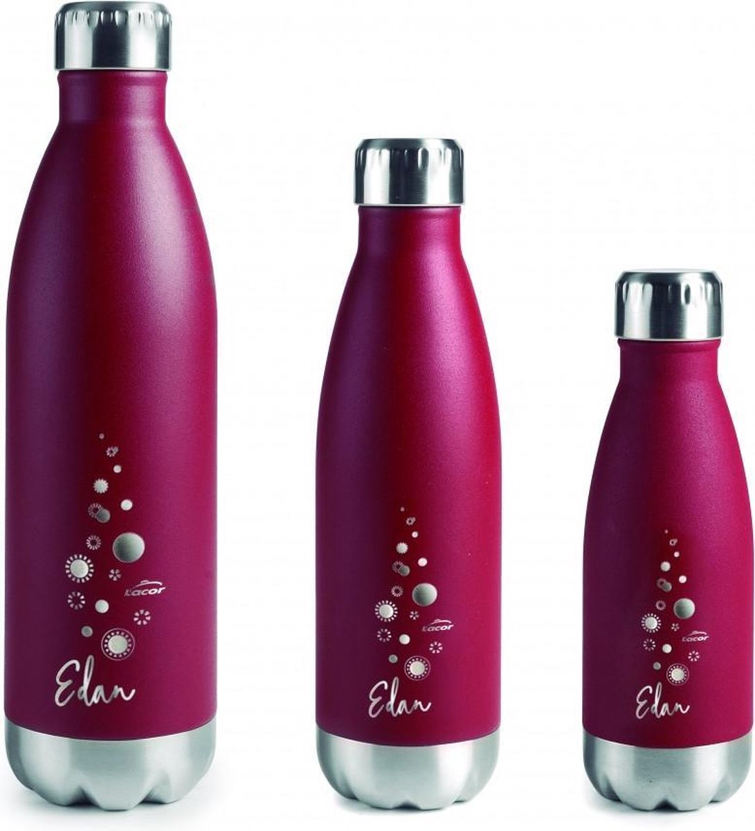 Lacor Thermoskanne Edan – Edelstahl – 0,75 l – rot