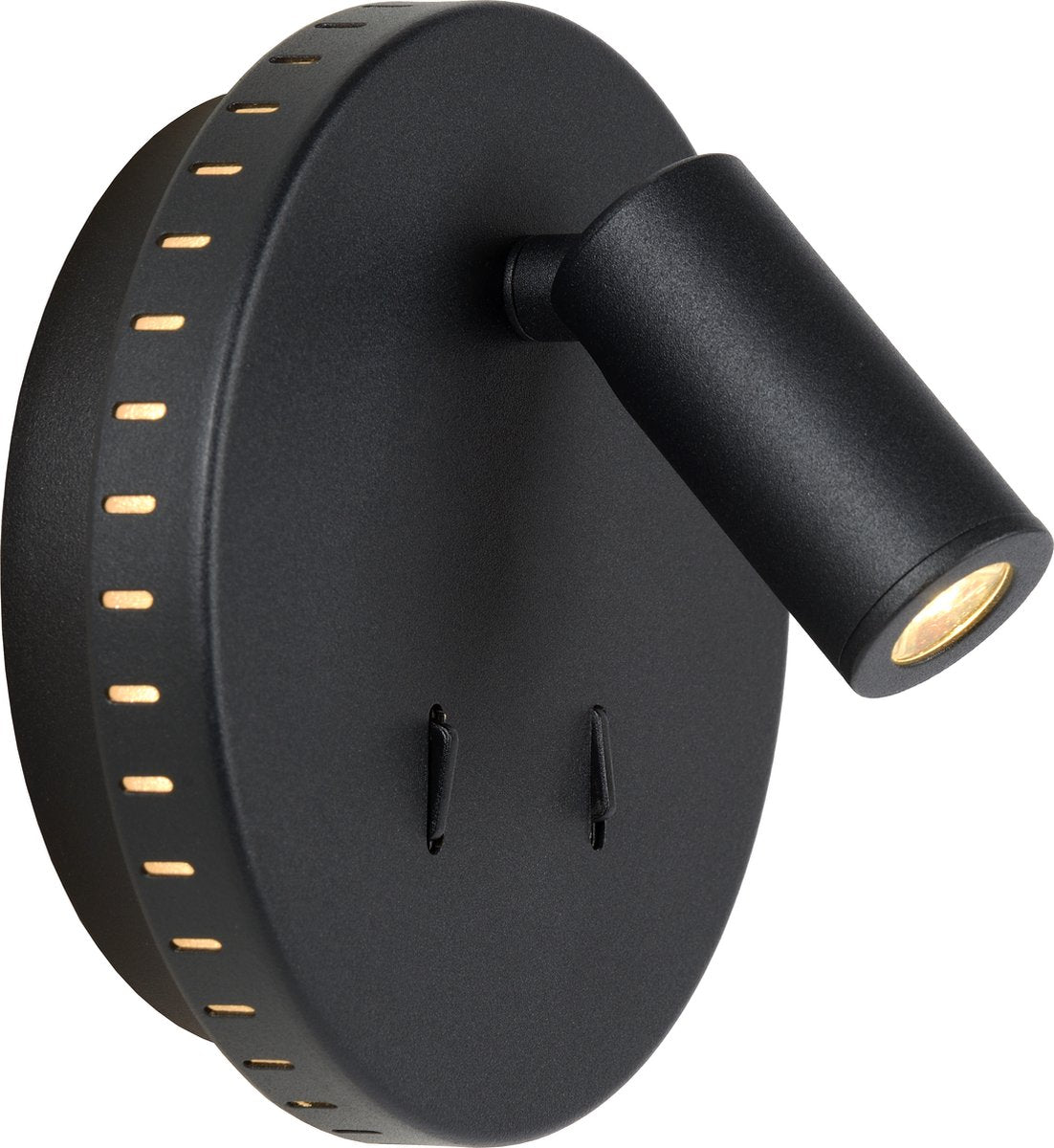 Lucide Bentjer - Nachttischlampe Wandleuchte - ø 14 cm - LED - 3000k - Schwarz