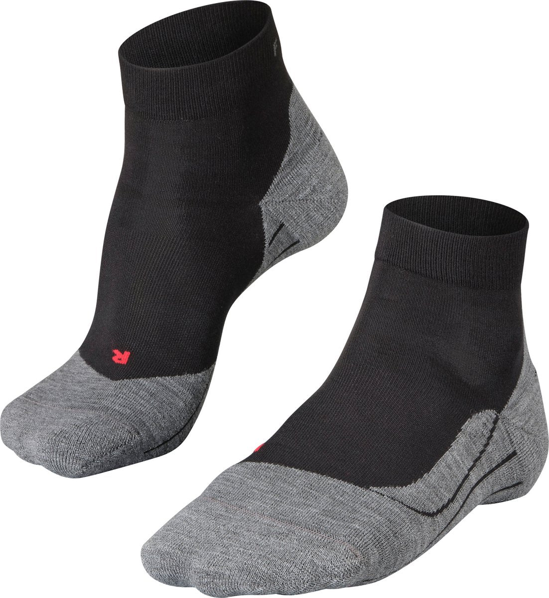 Falke ru4 kurze Anti-Blasen-Baumwoll-Funktionsmaterial-Laufsocken Herren Schwarz - Größe 39-41