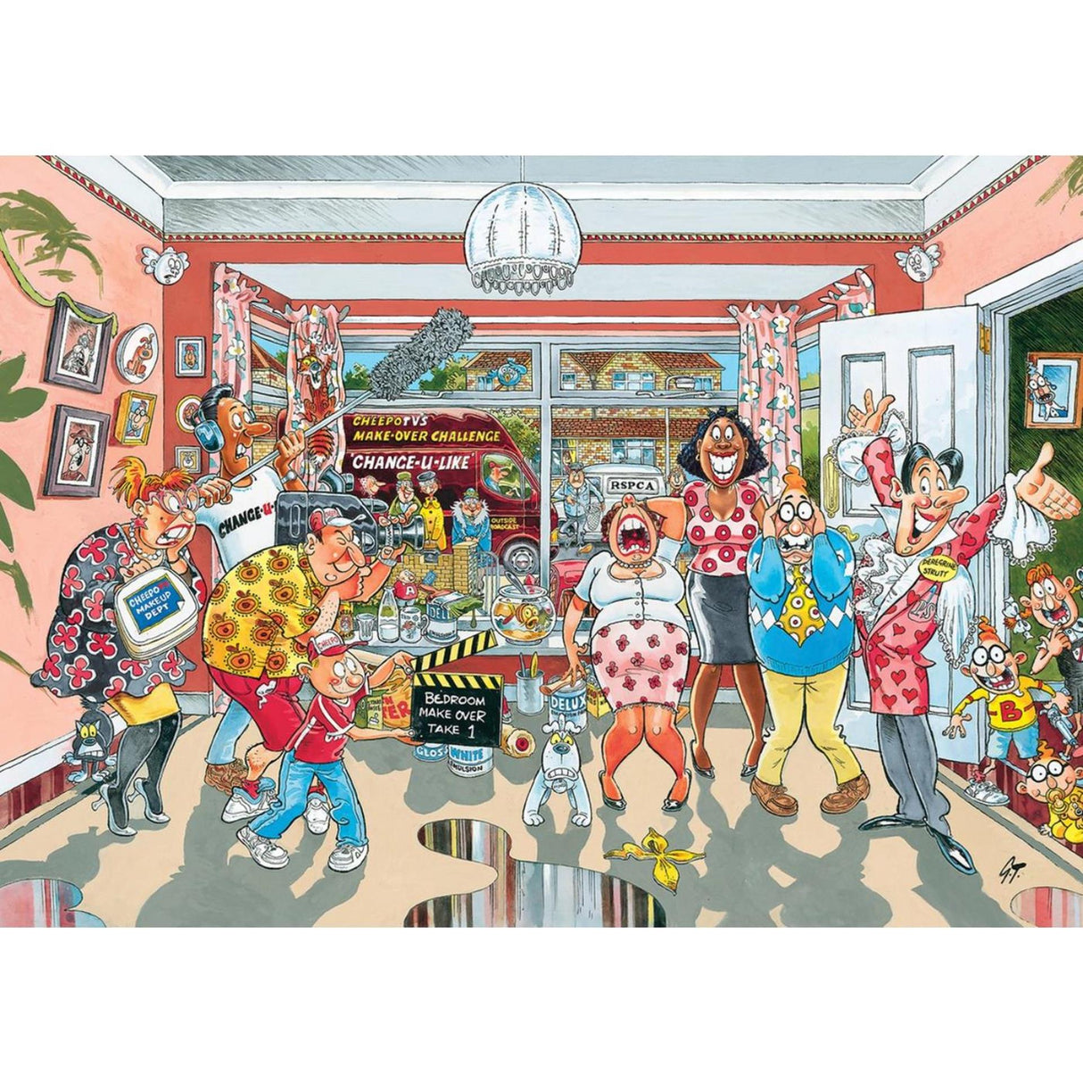 Jumbo Wasgij Retro Original 9 Puzzle – kleine Renovierung, 1000 Teile.