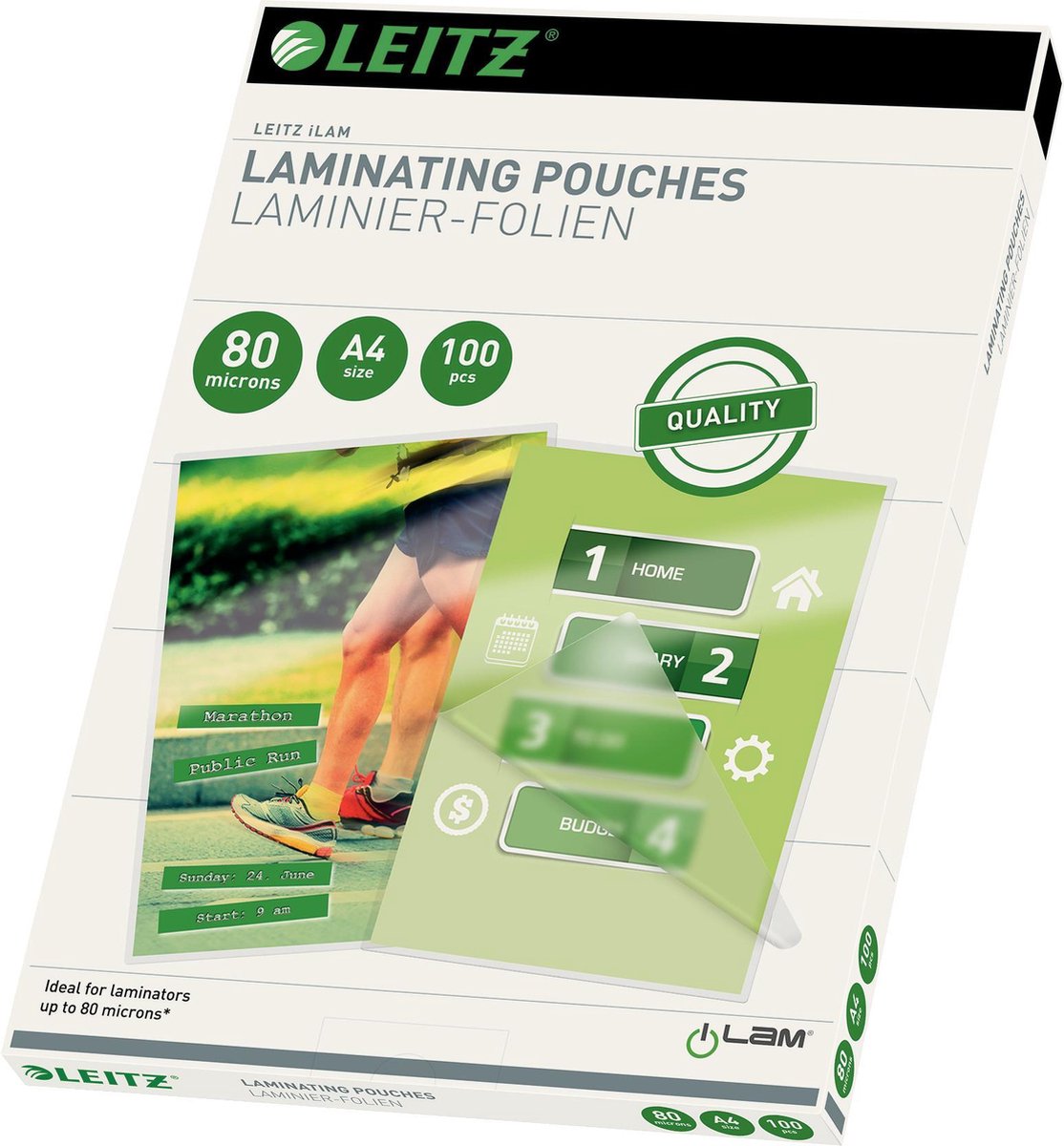 Leitz - Laminierfolien - A4 - 80 Mikron - 100 Stück