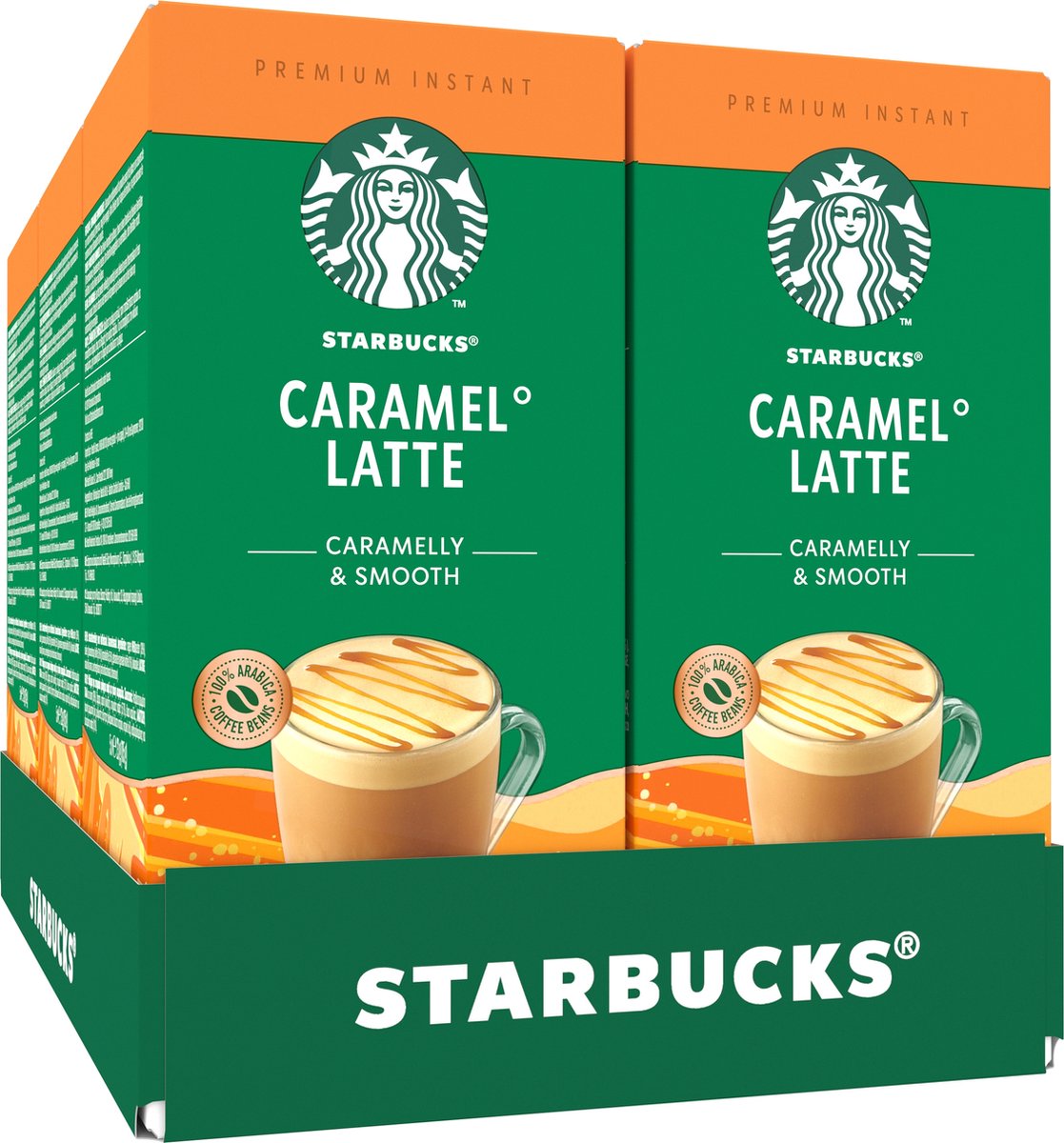 Starbucks Karamell-Latte-Instantkaffee – 6 Kartons x 5 Beutel
