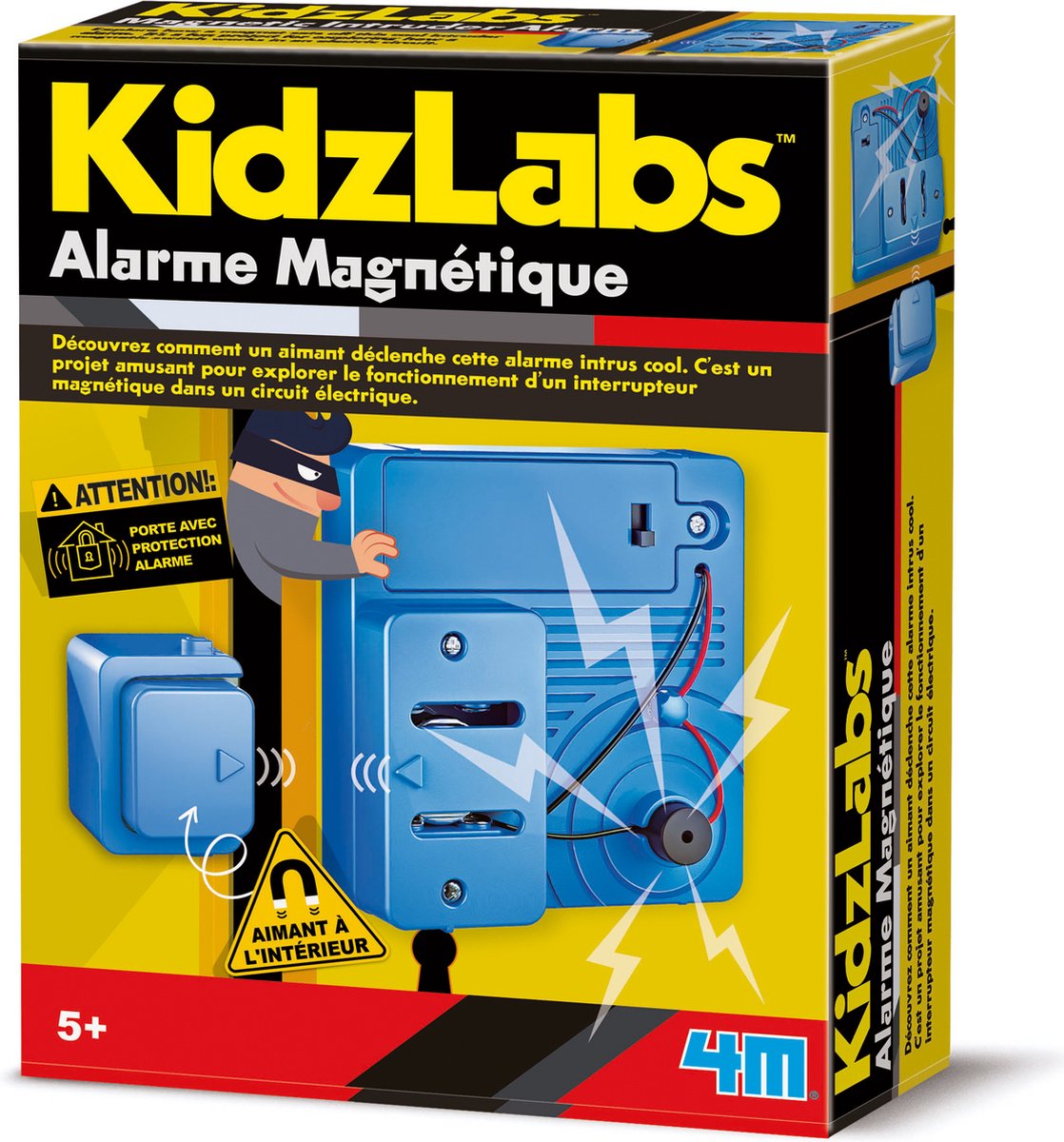 4 m Wissenschaft und Spiele – Bauen Sie Ihren eigenen Magnetalarm – Baukasten – Kidzlabs – 5+