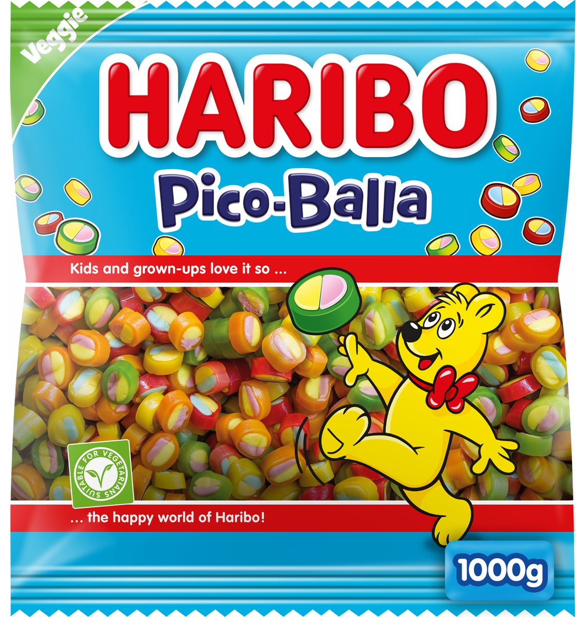 Haribo Pico Balla – Bonbons in Fruchtgeschmack – 1 kg Beutel
