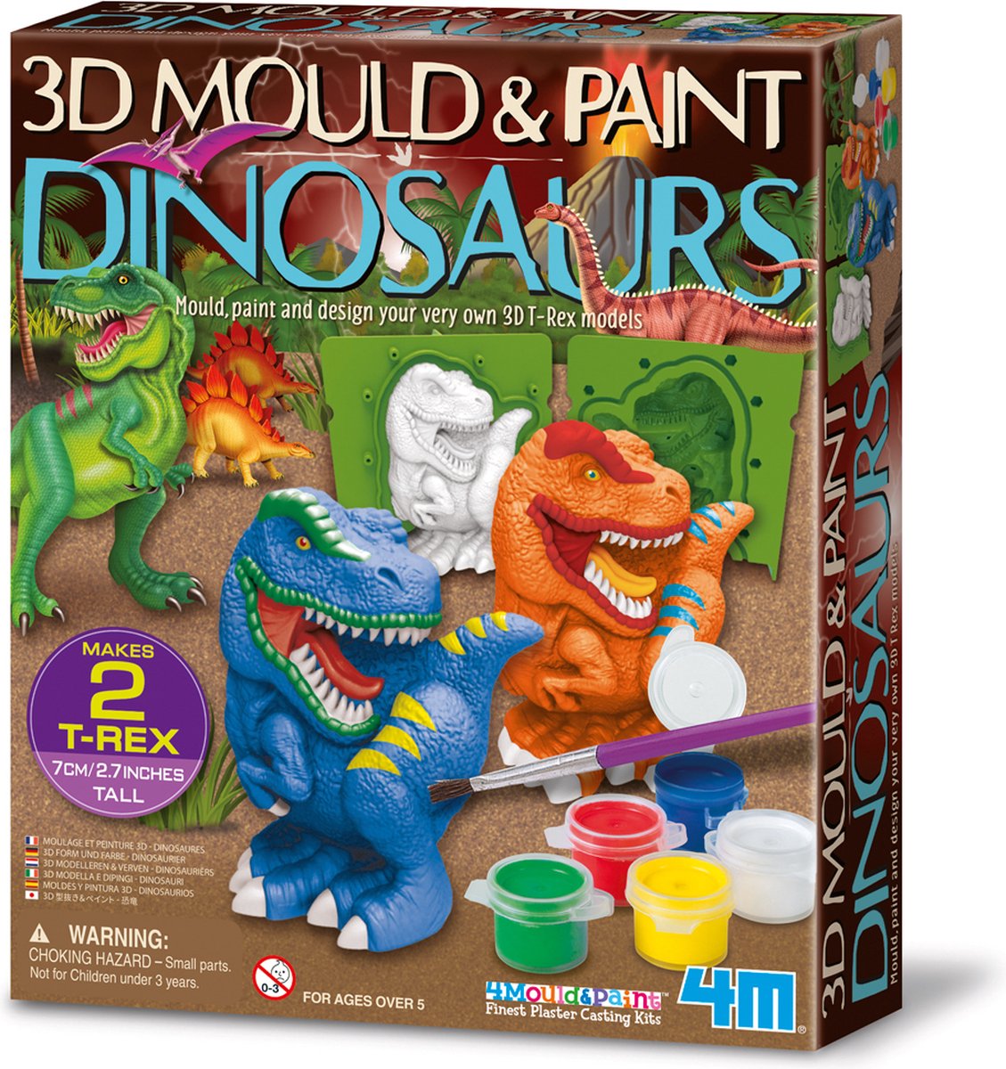 4m Gießen und Bemalen eines 3D-Dinosauriers