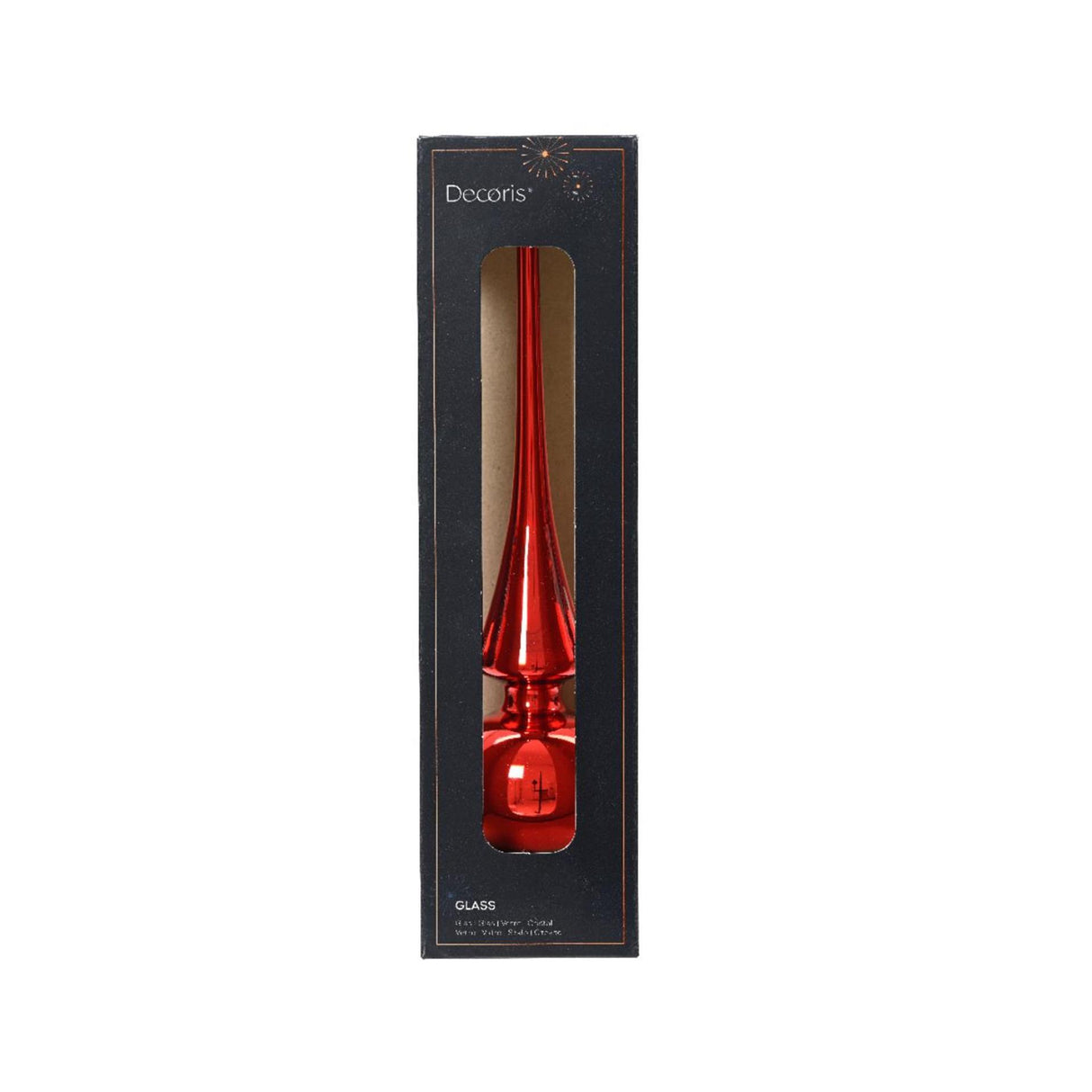 Decoris Peak Glasglanz Weihnachtsrot 26cm