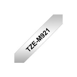 Beschriftungsband Brother tze-m921 schwarz, silber